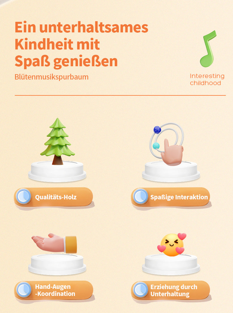Klangbaum aus Holz – Montessori Motorikspielzeug