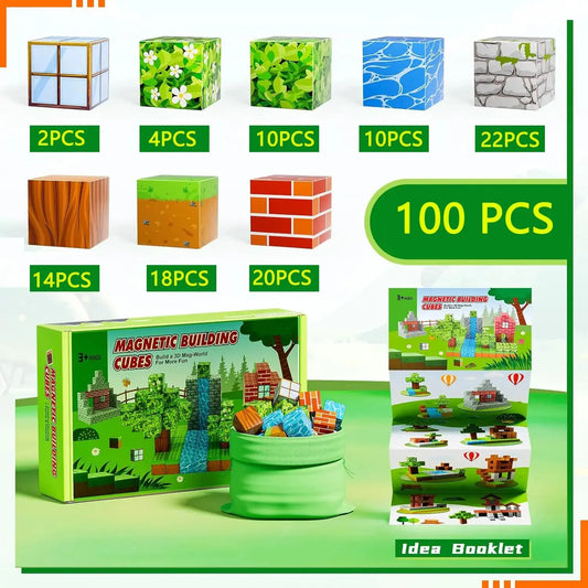 Kreatives Magnet Bausteine Set für Jungen & Mädchen Spileo