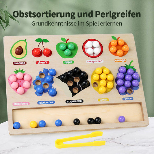 Baby Fine Motor Skills Toy – Montessori Wooden Fruit Toy for Toddlers
