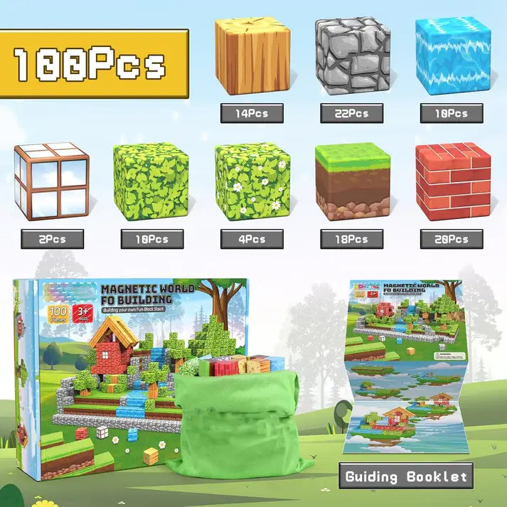 Magnetische Bausteine Montessori zum Bauen & Lernen Spileo