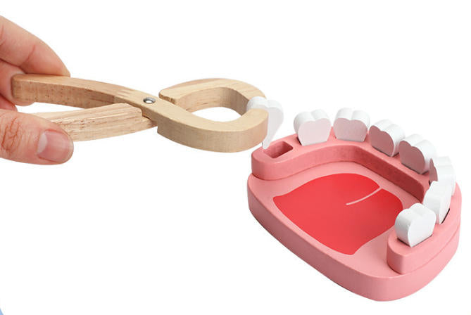 Mini Arztkoffer aus Holz – 14-teiliges Kinder-Doktorspielzeug mit Stethoskop & Blutdruckmessgerät für Rollenspiele ab 3 Jahren