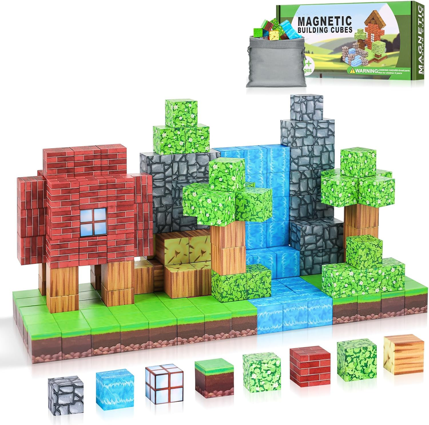 Magnet Bausteine 2cm mit Szenenelementen Spileo