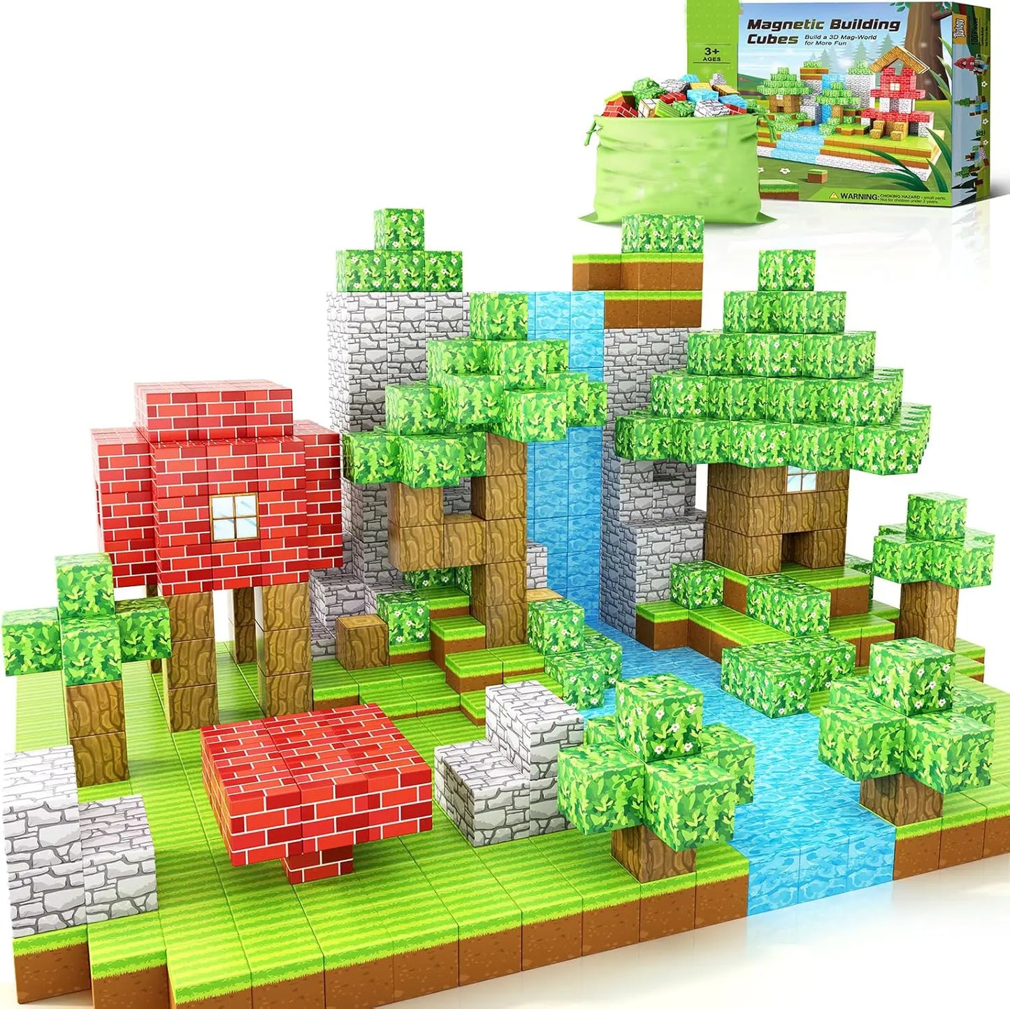 Magnetische Bausteine für Kinder ab 3 Jahre – Magnetbausteine im Wald-Thema Spileo