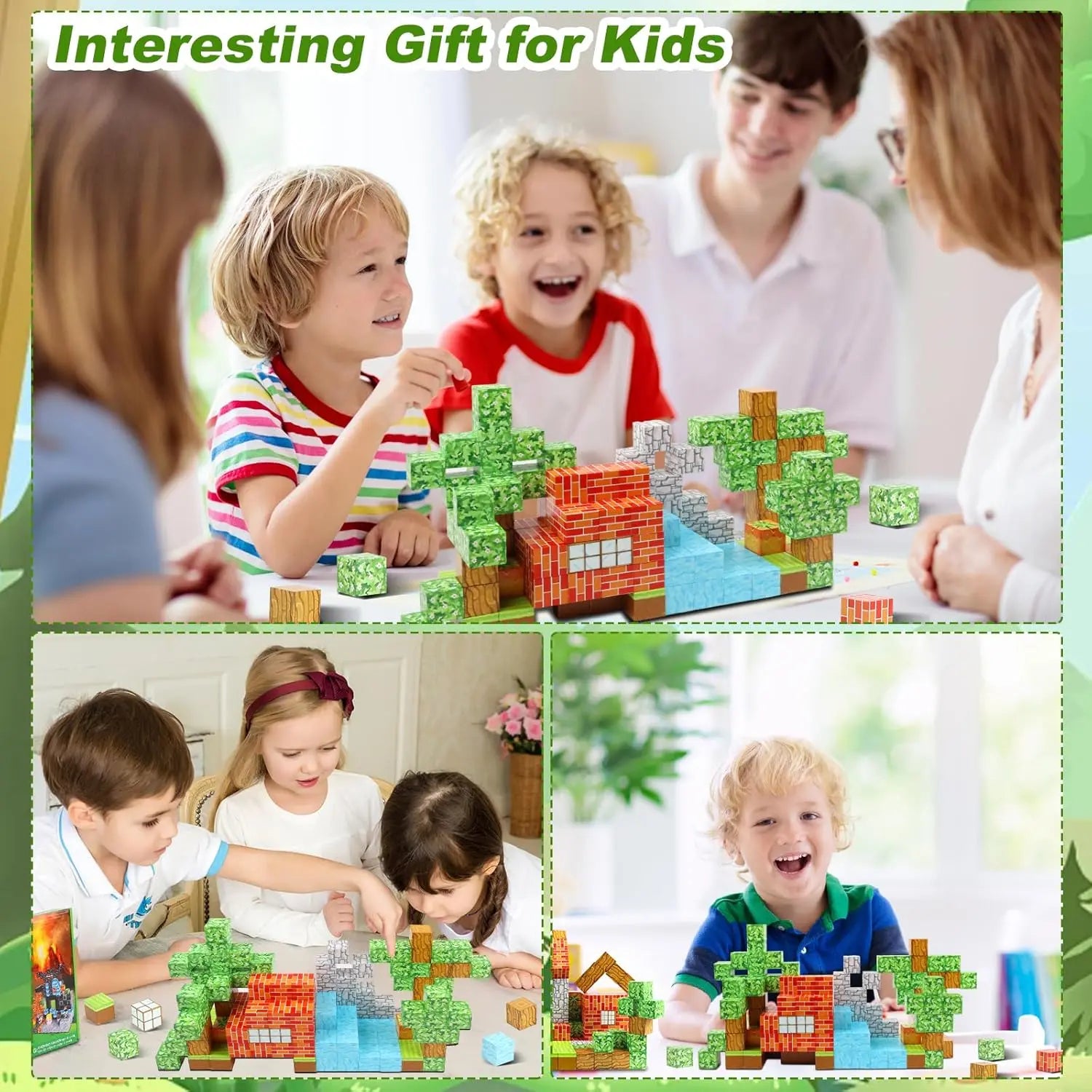 Magnetische Bausteine – Montessori Magnetbausteine ab 3 Jahre für Jungen & Mädchen Spileo