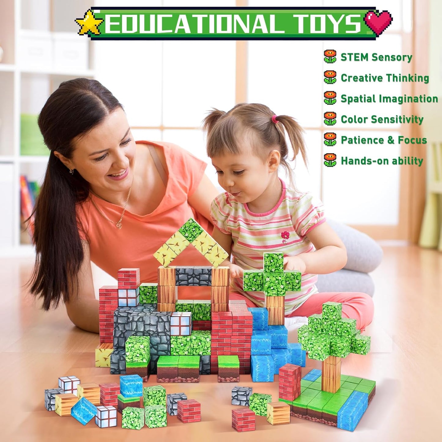 Magnet Bausteine 2cm mit Szenenelementen Spileo