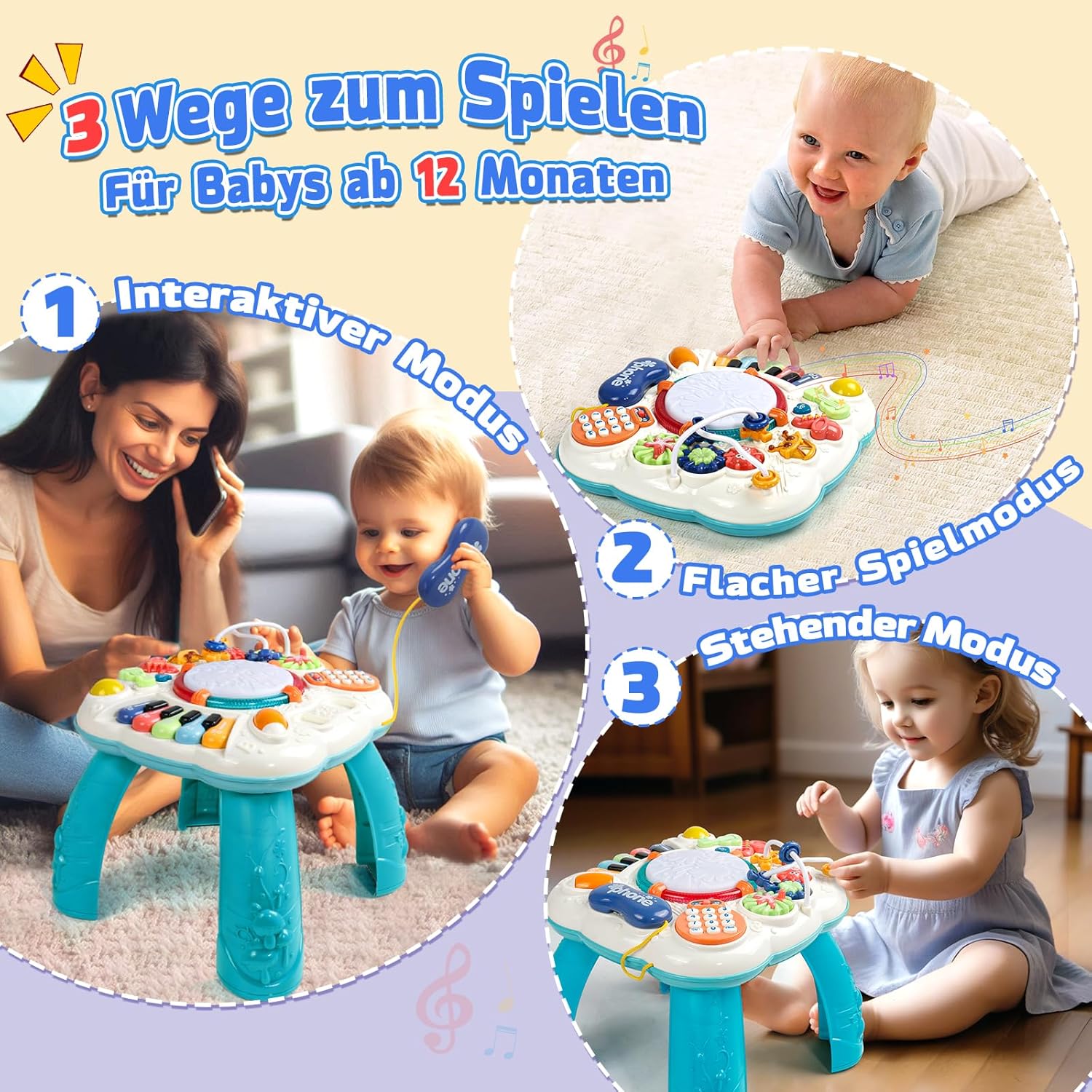 Baby Spieltisch 6 in 1 Spileo