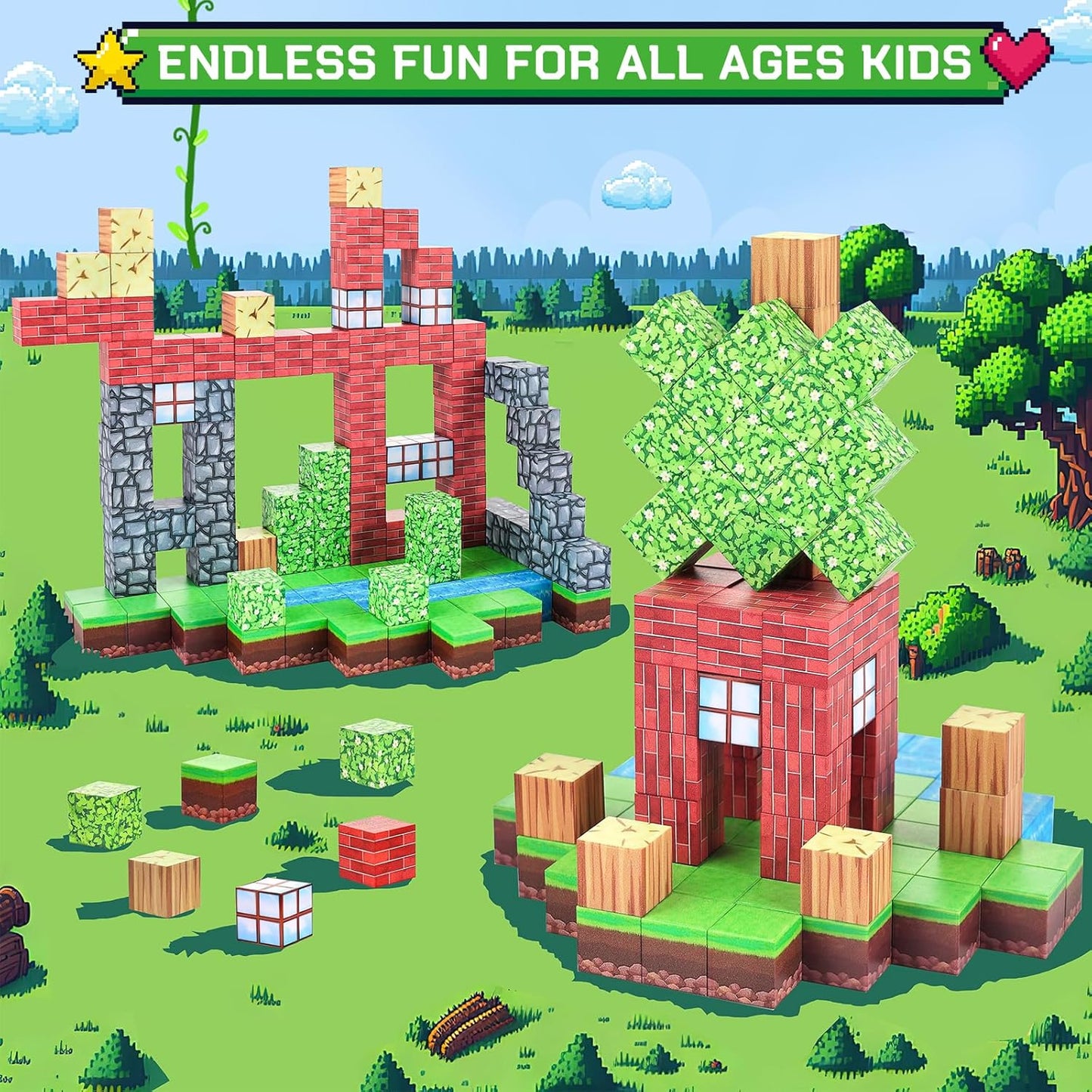 Magnet Bausteine 2cm mit Szenenelementen Spileo