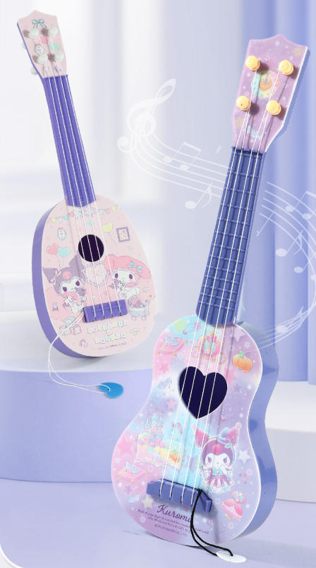 Blaue Kindergitarre aus Holz mit stimmbaren Nylonsaiten und Dino-Motiv – für Jungen und Mädchen ab 3 Jahren