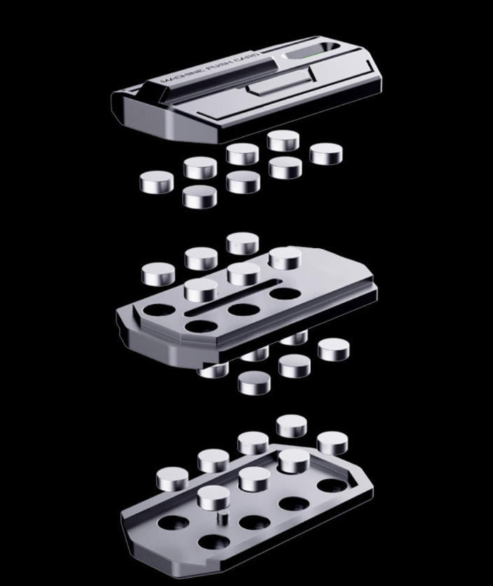 Leuchtender Magnet-Fidget-Slider für Erwachsene – 3-lagiges haptisches Drück-Spielzeug zur Stressbewältigung, ADHS- und Angstunterstützung