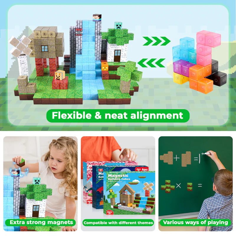 Magnetische Bausteine Set – Kreatives STEM Lernspielzeug