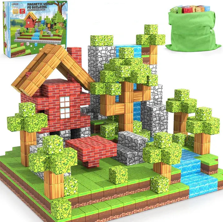 Magnetische Bausteine Montessori zum Bauen & Lernen Spileo