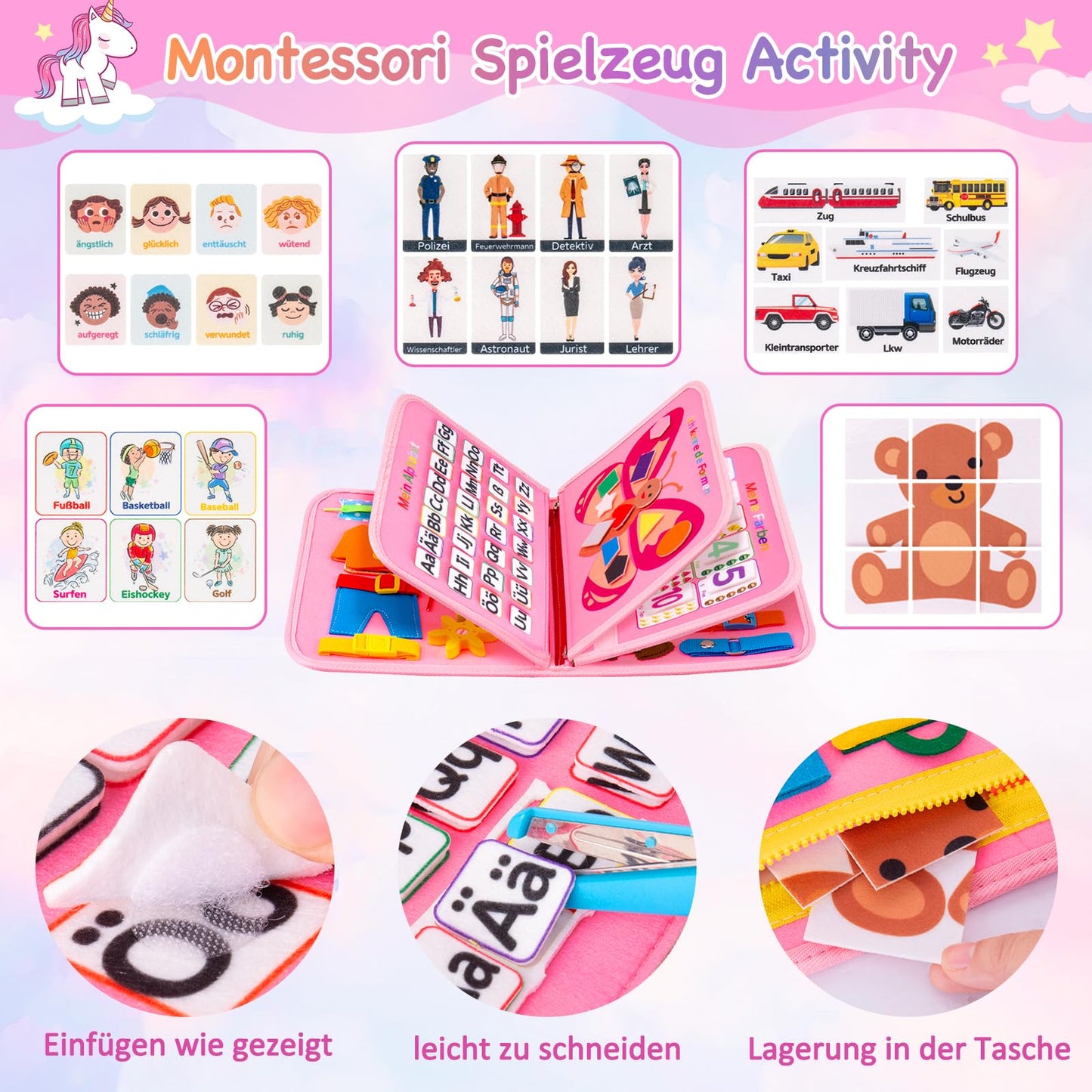 Busy Board Montessori Spielzeug ab 1–5 Jahre Spileo