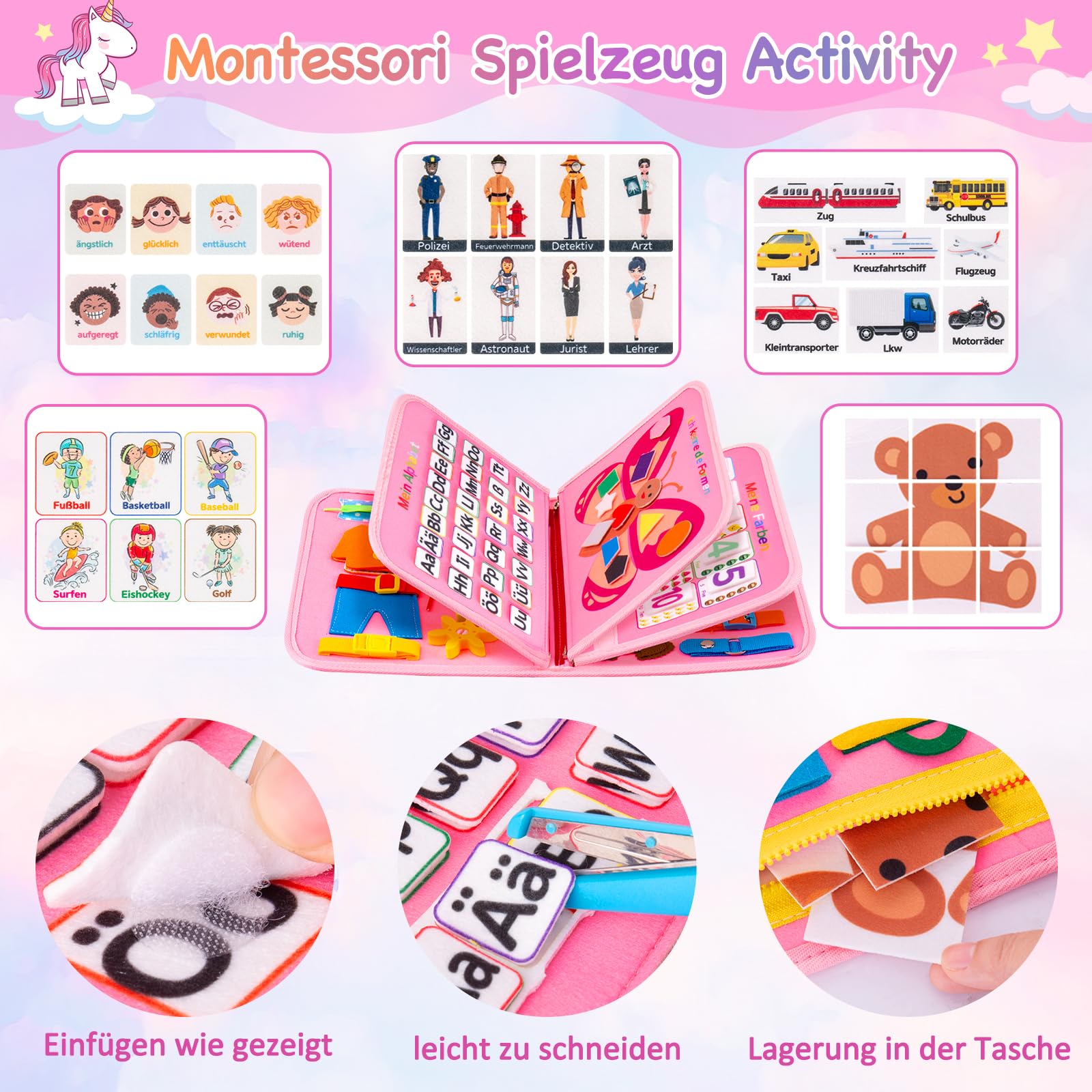 Busy Board Montessori Spielzeug ab 1–5 Jahre Spileo