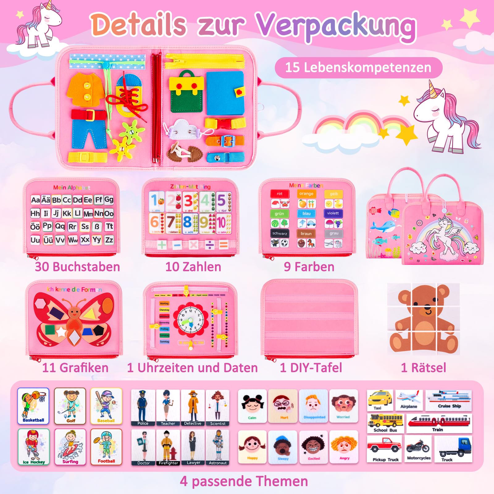 Busy Board Montessori Spielzeug ab 1–5 Jahre Spileo