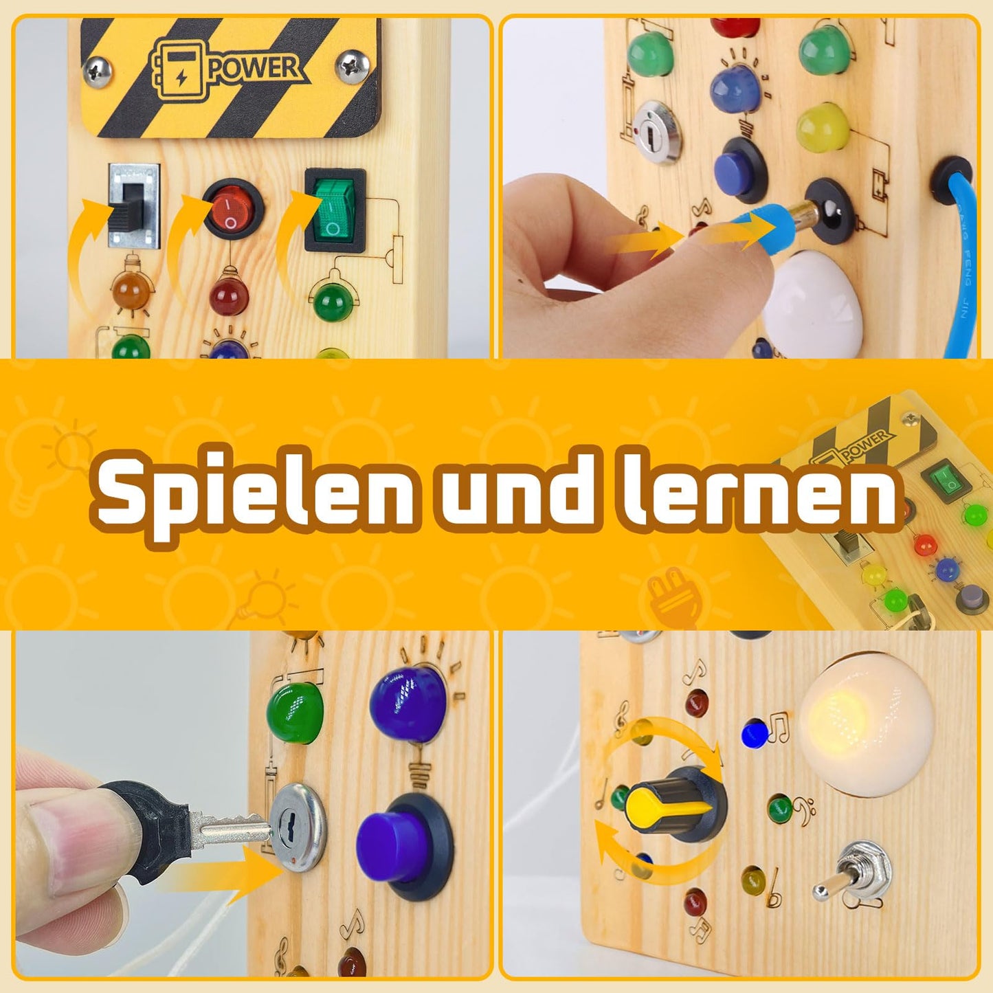 Busy Board Montessori Holzspielzeug ab 1 Jahr Spileo