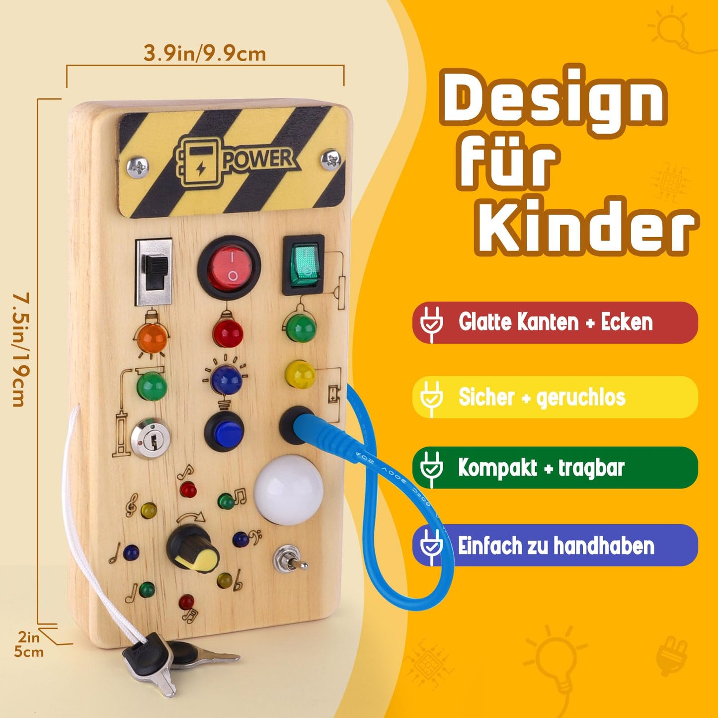 Busy Board Montessori Holzspielzeug ab 1 Jahr Spileo