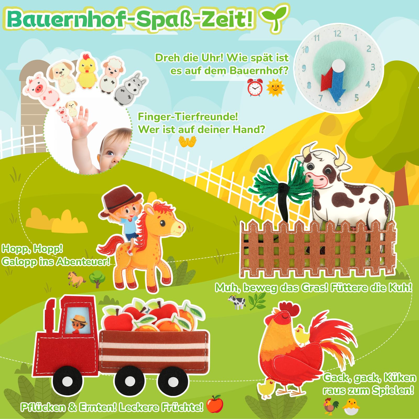 Busy Board Montessori Spielzeug ab 1 Jahr Spileo