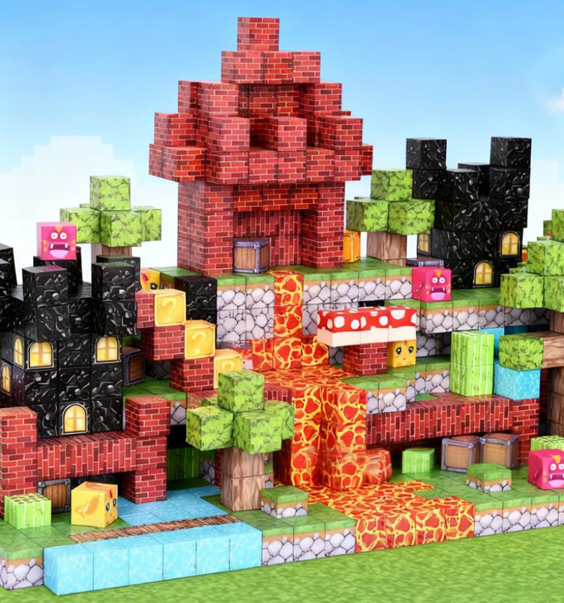 Magnetische Bausteine – 150-teiliges Magnetspielzeug für Kinder ab 3 Jahren – Kreatives Bauset für Jungen & Mädchen