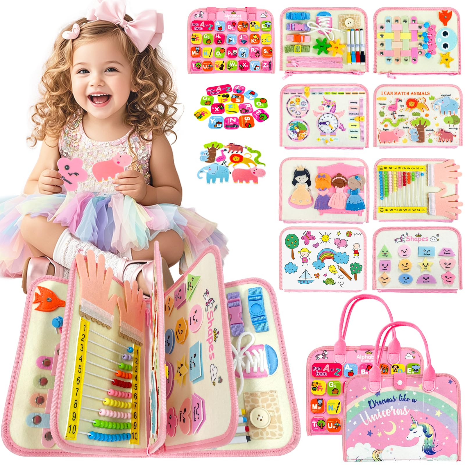 9-in-1 Activity Board für Kinder Mädchen Jungen Spileo