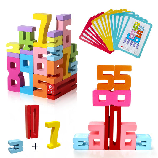 Zahlenbausteine aus Holz Spileo