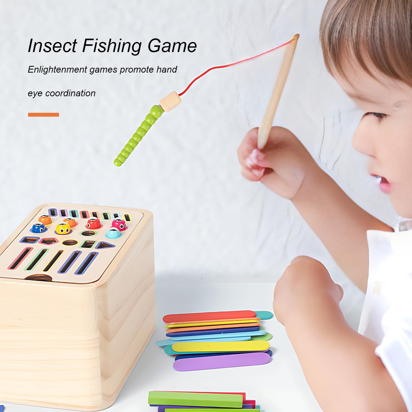 5-in-1 Sortierspiel aus Holz für Babys Spileo