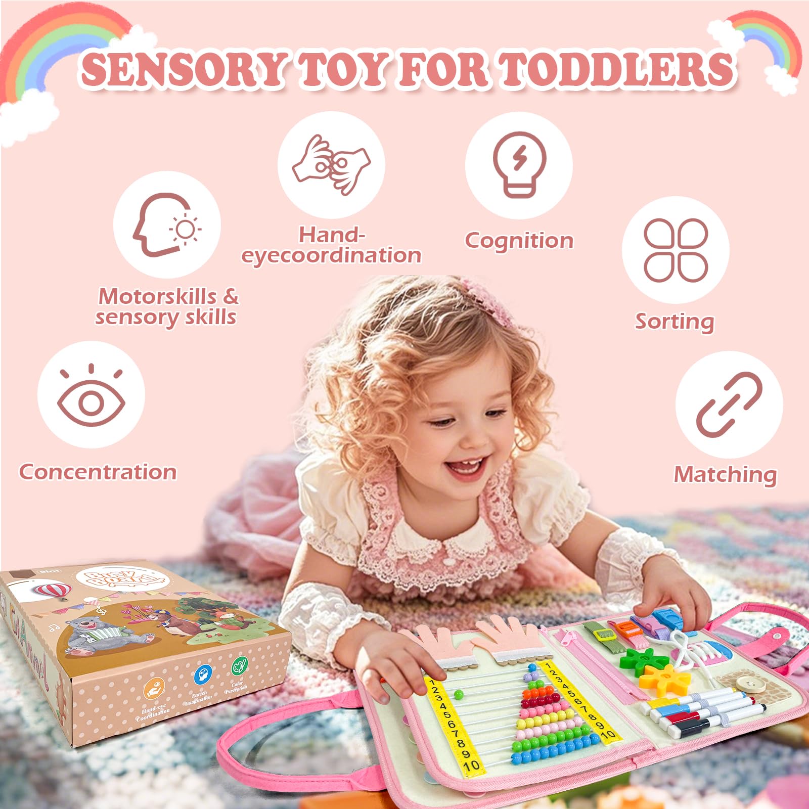 9-in-1 Activity Board für Kinder Mädchen Jungen Spileo