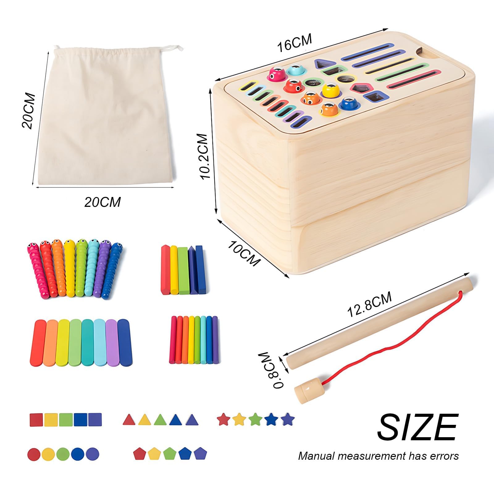 5-in-1 Sortierspiel aus Holz für Babys Spileo