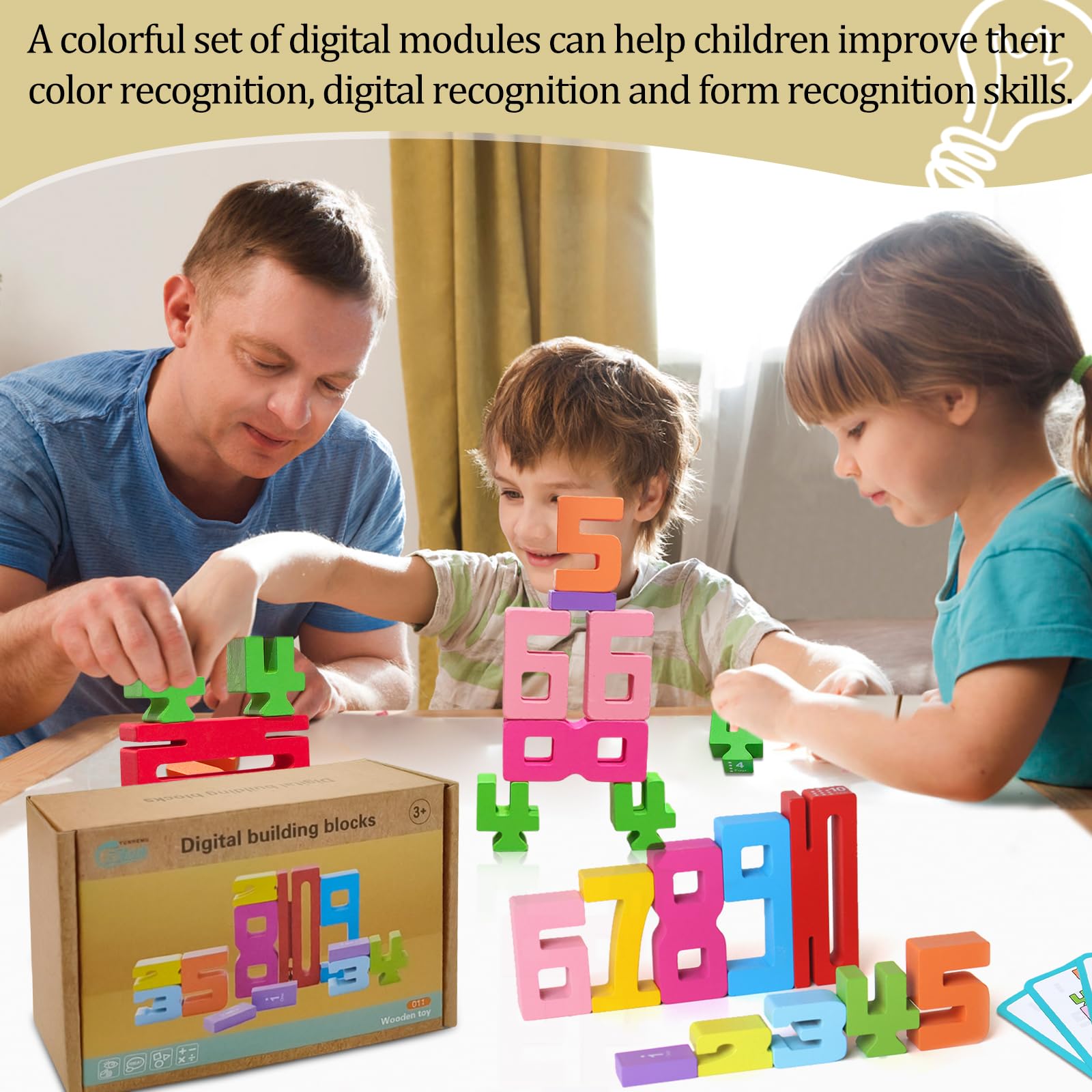 Zahlenbausteine aus Holz Spileo