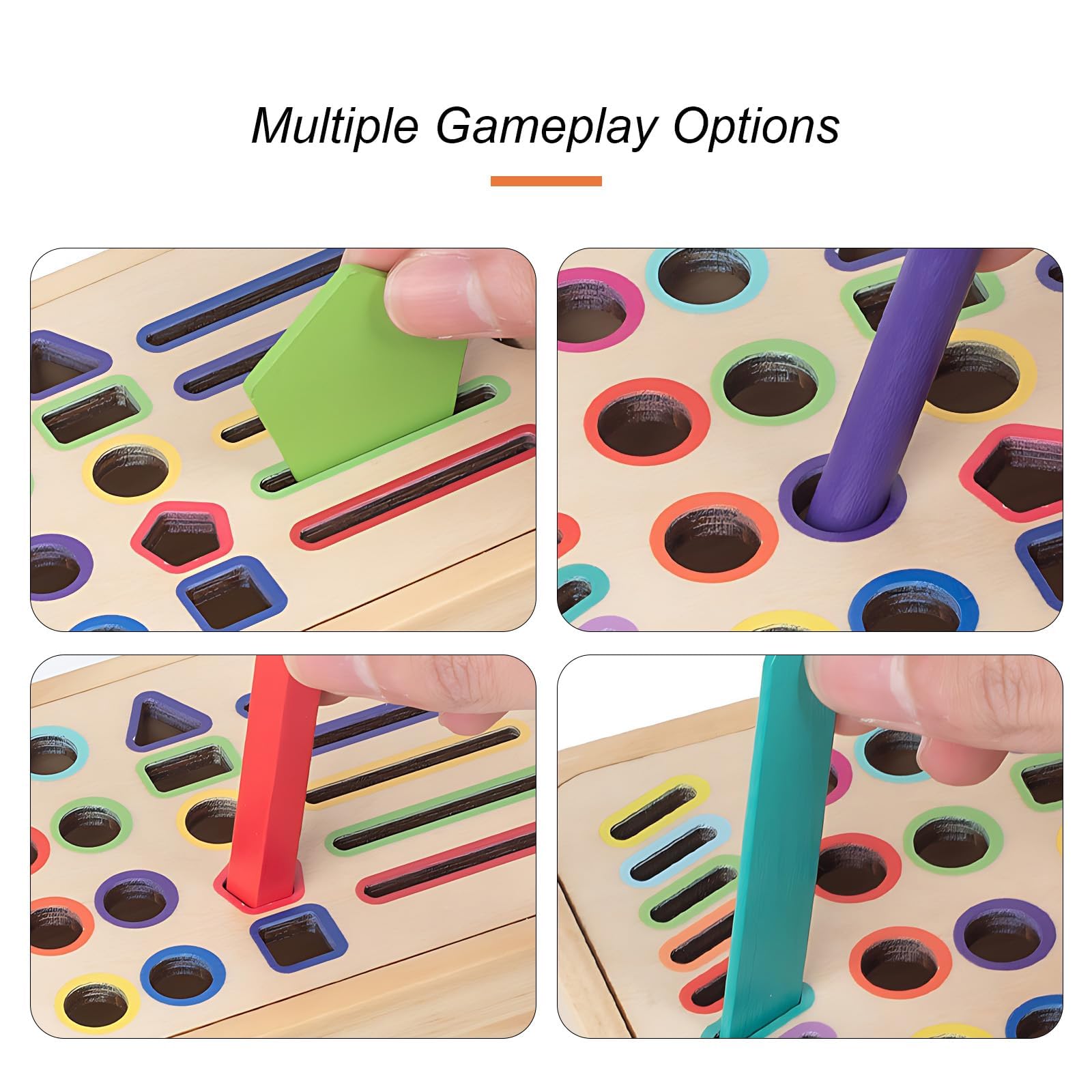 5-in-1 Sortierspiel aus Holz für Babys Spileo