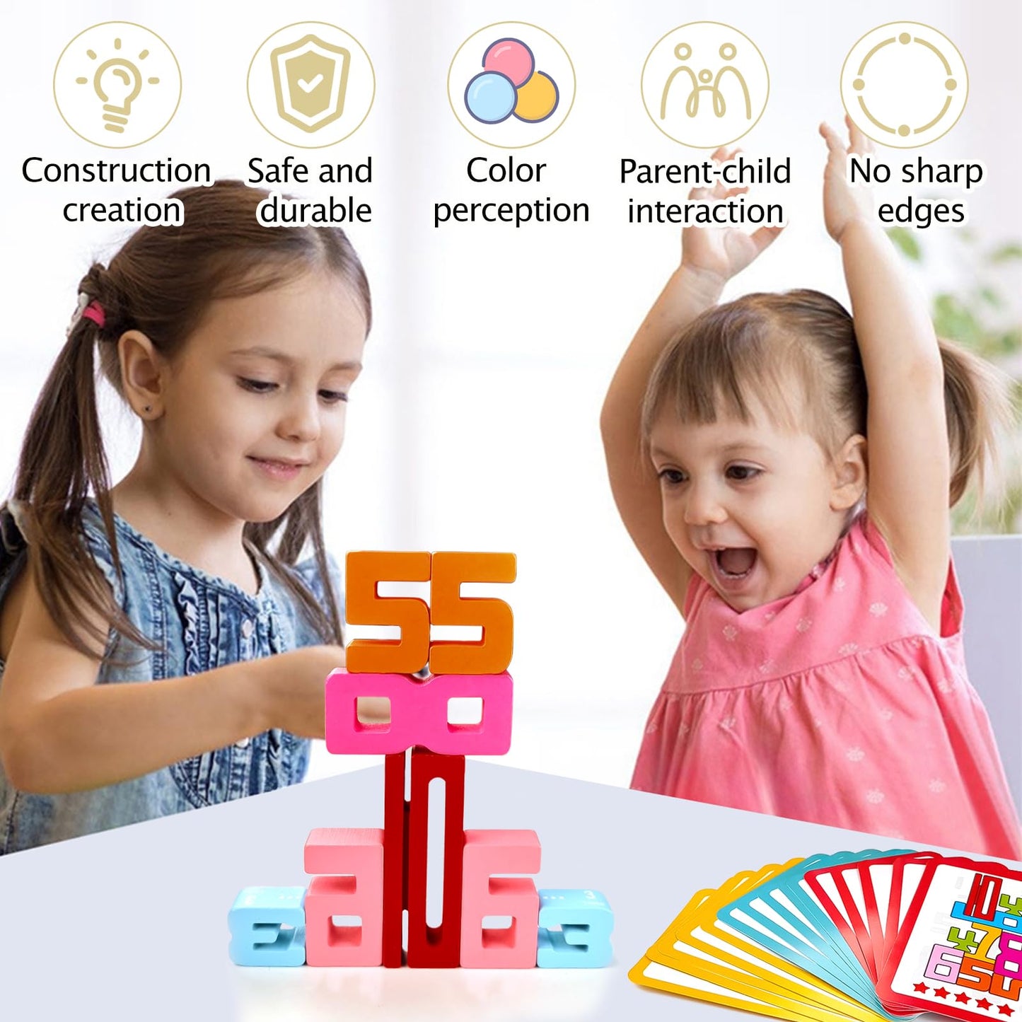 Zahlenbausteine aus Holz Spileo