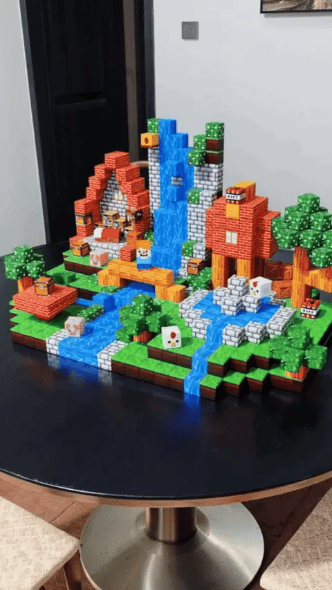 Magnetic building blocks for children