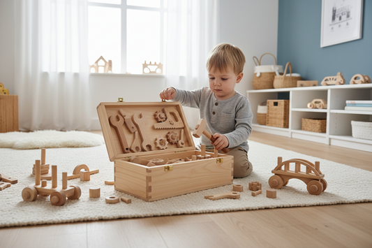Die kleine Baustelle im Kinderzimmer: Warum ein kompletter Werkzeugkoffer aus Holz mehr ist als nur ein Rollenspiel Spileo