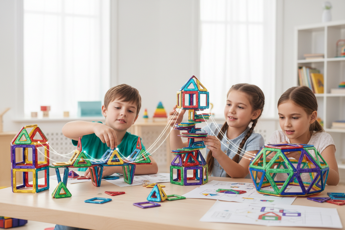 Die Magie der unsichtbaren Verbindung: Wie 100 magnetische Bausteine kleine Architekten und Ingenieure begeistern Spileo