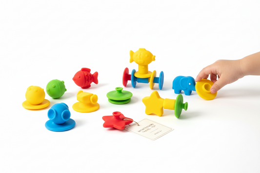 Mini-Saugnapfspielzeug aus Silikon – Kreatives Montessori-Reisespielzeug für Kinder ab 3 Jahren Spileo