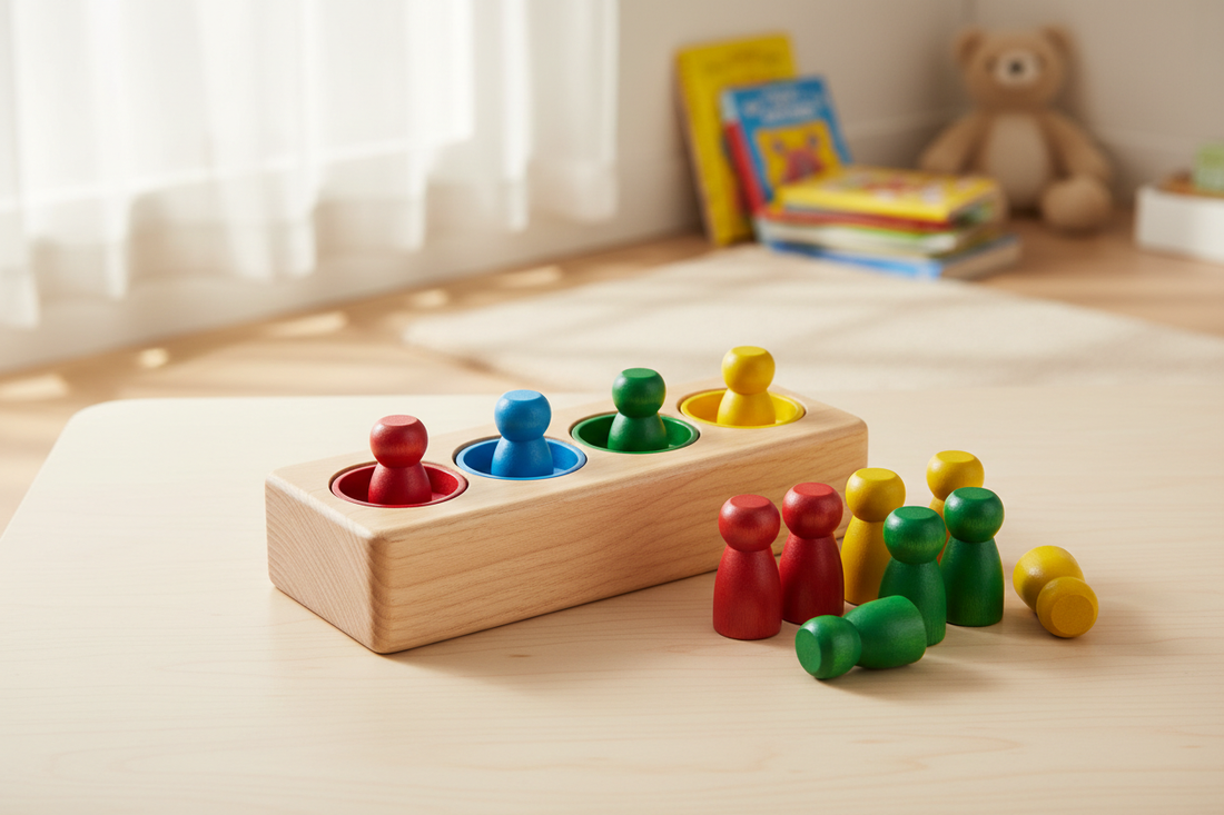 Ordnung in der Farbenwelt: Wie ein Zuordnungsspiel aus Holz logisches Denken und Selbstständigkeit fördert Spileo