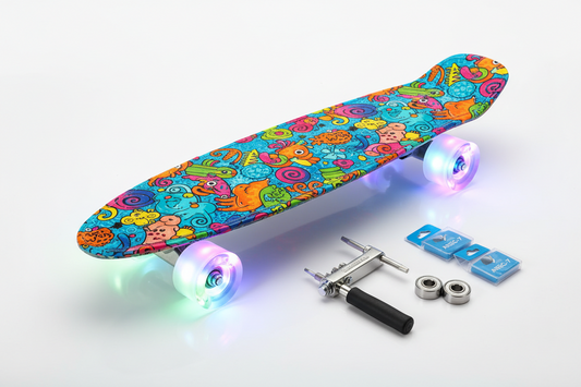 LED Skateboard 56 cm – Das perfekte Einstiegsboard für Kinder und Erwachsene Spileo