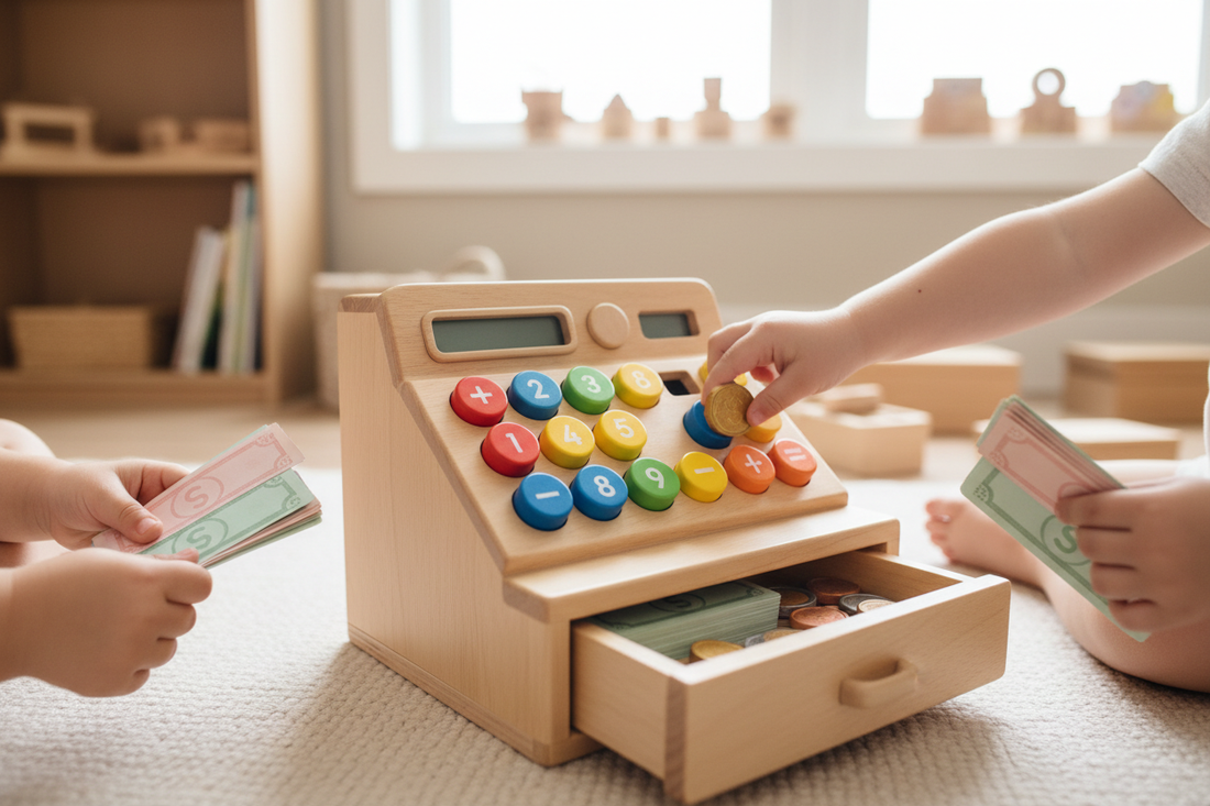 Spielerisch Zahlen und Sozialkompetenz lernen: Warum die Kinderkasse aus Holz mehr ist als nur Spielzeug Spileo