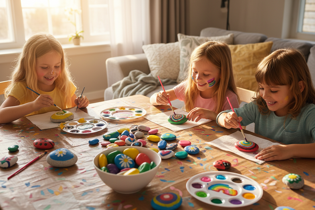 Steine bemalen mit Kindern: Kreative Bastelideen für zu Hause – Mit leuchtenden Farben Spileo