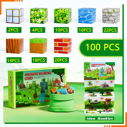Blocks Magnetic Building Set Montessori Lernspielzeug mit Anleitung & Ideen