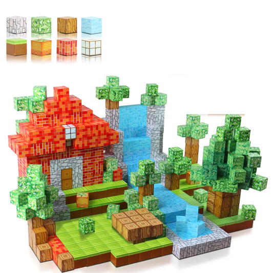 Magnetische Bausteine – Montessori Magnetbausteine ab 3 Jahre für Jungen & Mädchen