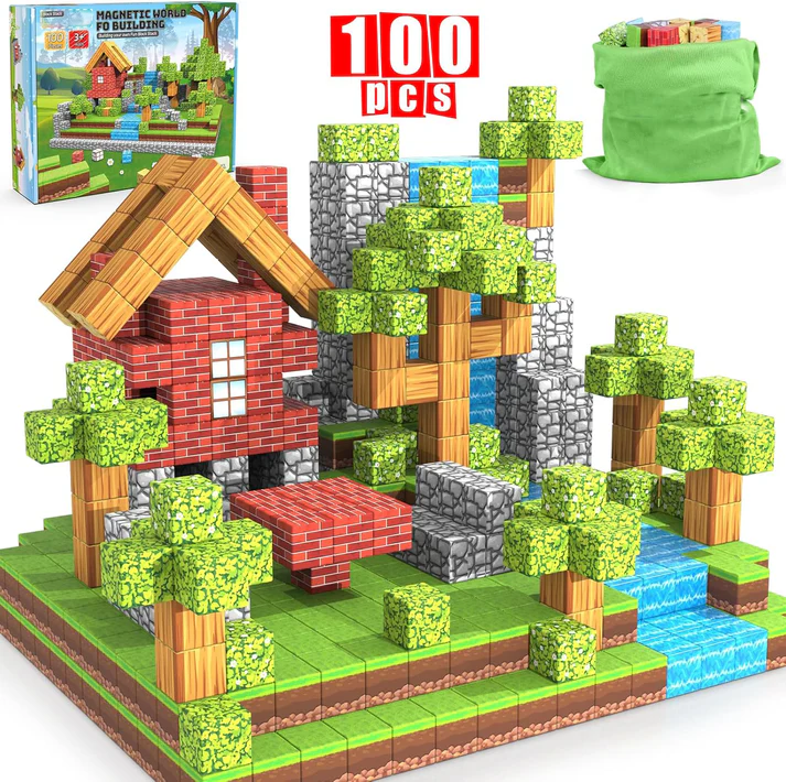 Magnetische Bausteine Montessori zum Bauen & Lernen