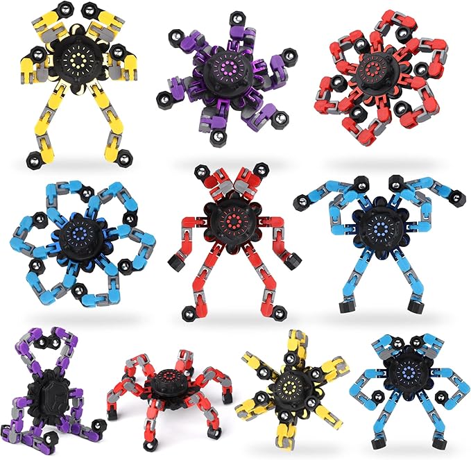 15er-Set Roboter Fidget Spinner – Verformbares Finger-Spinning-Spielzeug zum Selberbauen, ideal als Geburtstagsgeschenk, Klassenzimmer-Preis oder Party-Favor
