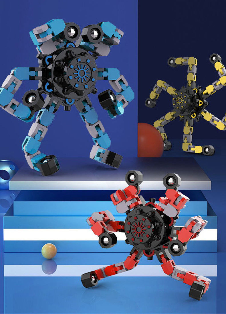 15er-Set Roboter Fidget Spinner – Verformbares Finger-Spinning-Spielzeug zum Selberbauen, ideal als Geburtstagsgeschenk, Klassenzimmer-Preis oder Party-Favor