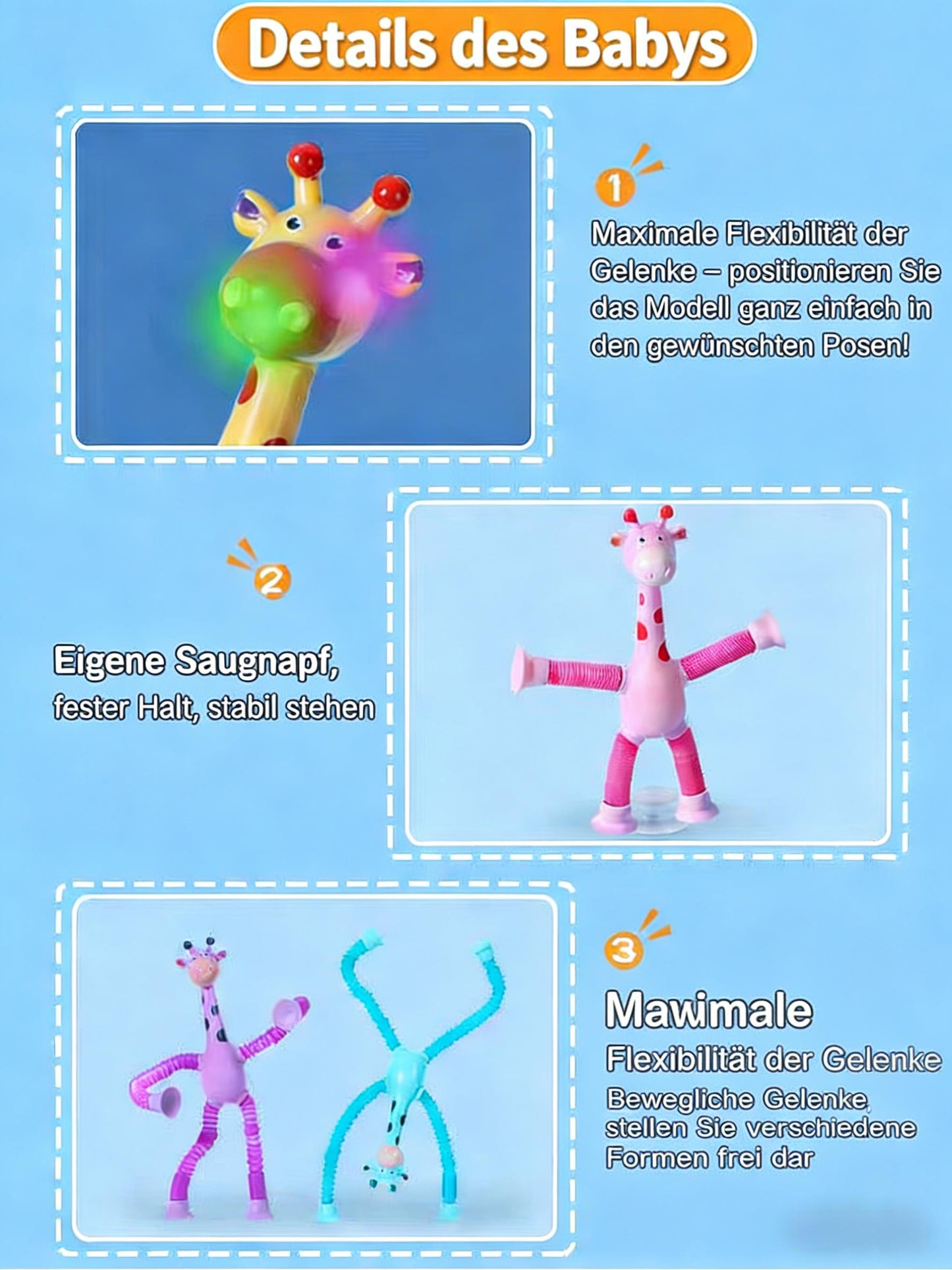 16er-Set Teleskopsaugen-Roboter – Sensorisch verformbares Spielzeug zur Stresslinderung für Kinder & Erwachsene, pädagogisches Fingerspielzeug für Kleinkinder, ideal als Halloween-Überraschung