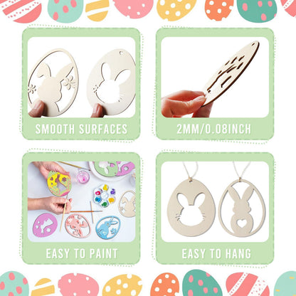 Personalisierter Osteranhänger aus Holz – Osterdeko Osterei mit Name oder Wunschtext, 8/10/12 cm, Ostergeschenk für Kinder