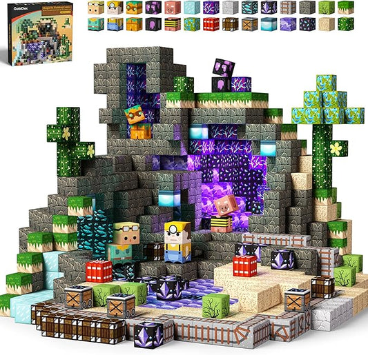 Magnetische Bausteine – 100-teiliges MagWonder STEM-Spielzeug ab 3 Jahren für Jungen & Mädchen, kreatives Bauset mit hohlen Magnetblöcken als Geschenkidee