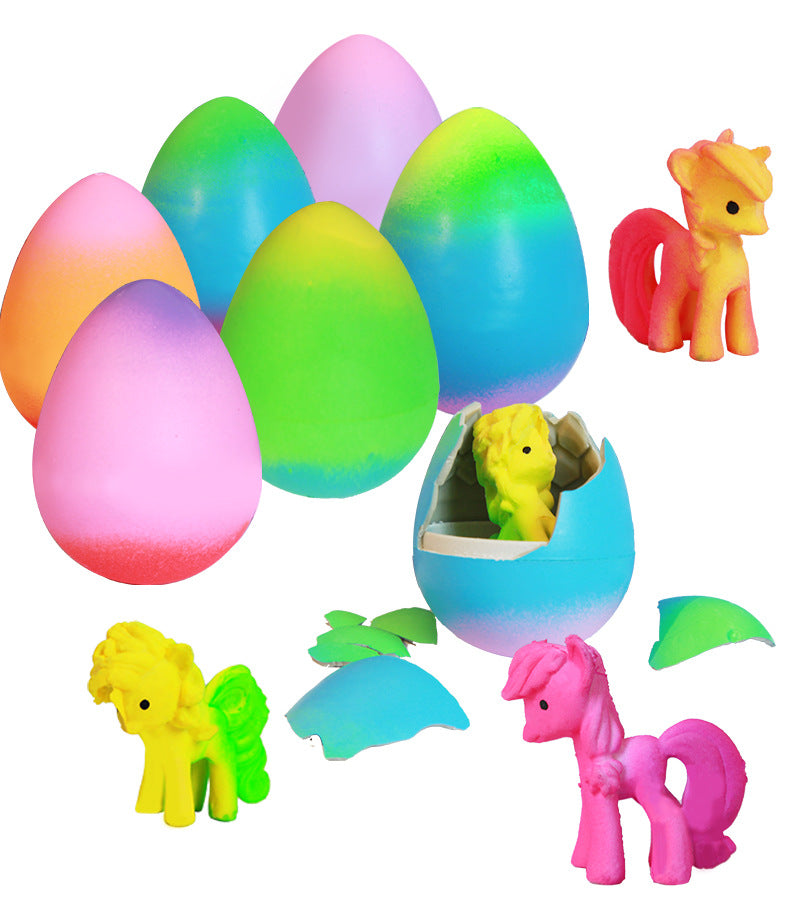 Einhorn bricht Regenbogen-Ei 6-teiliges Set - Zauberbegabtes Geschenk für Jungen und Mädchen ab 3 Jahren | Geburtstag- und Ostergeschenk für Kinder von 3-8 Jahren - Spileo