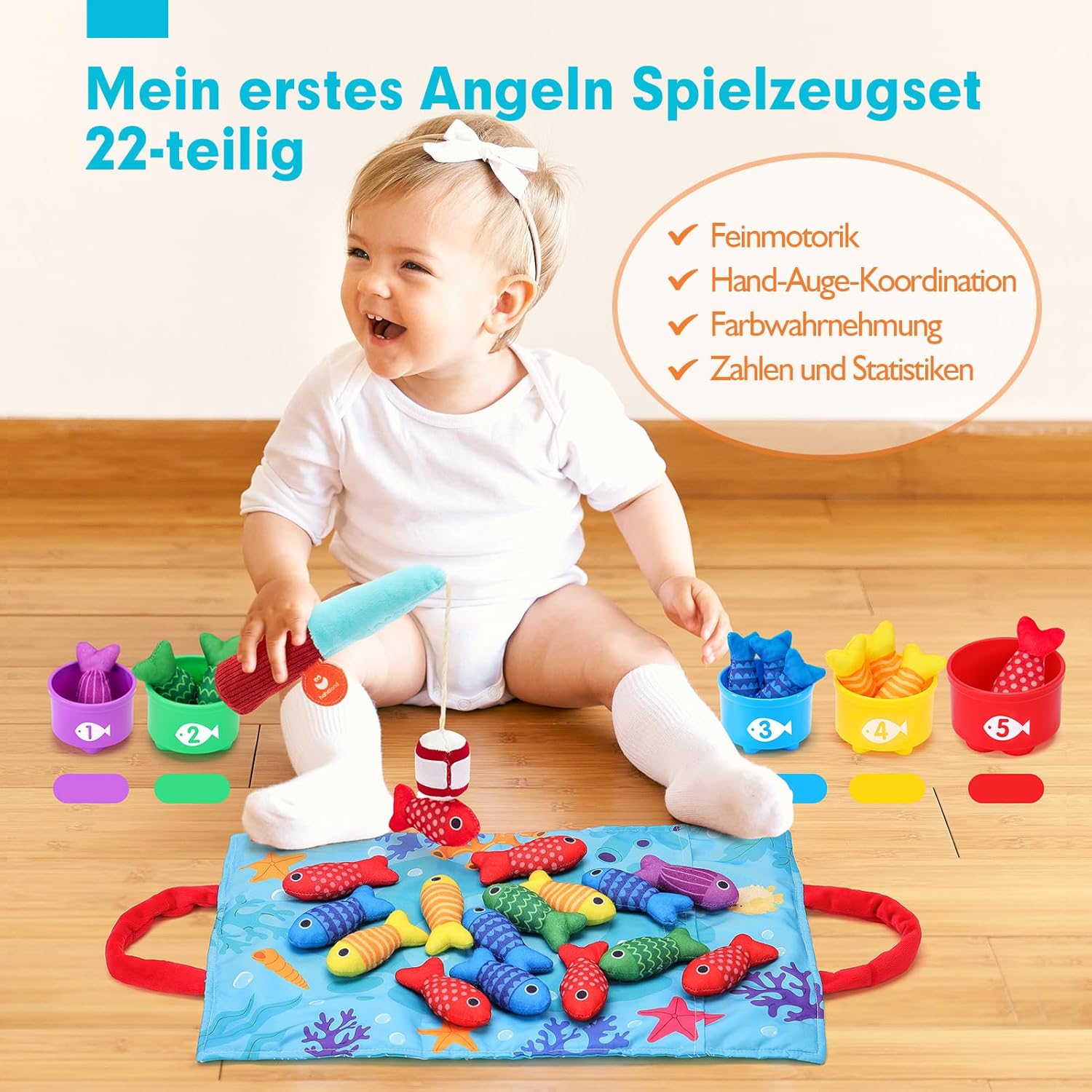 Angelspiel für Kinder ab 1 Jahr – Montessori Lernspielzeug Spileo