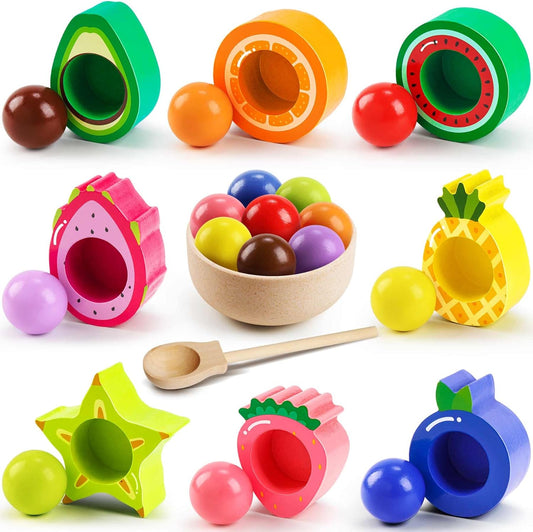 Baby Motorikspielzeug Obst Holzspielzeug