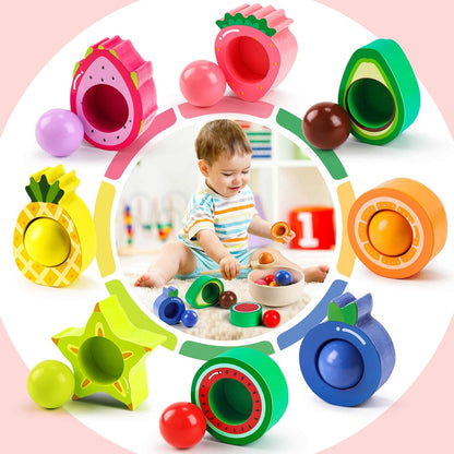 Baby Motorikspielzeug Obst Holzspielzeug